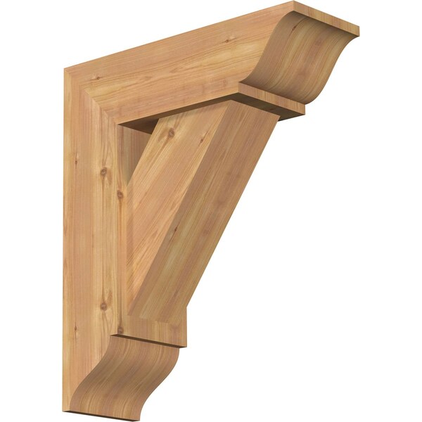 Ekena Millwork Traditional Traditional Smooth Bracket w/ Offset Brace, Western Red Cedar, 7 1/2"W x 22"D x 26"H BKT0806X22X26TRA01SWR - main